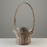 Набор корзин, 30 х 18/49 см, 24 х 15/45 см, 2 шт, серые, ива Набор корзин, 30 х 18/49 см, 24 х 15/45 см, 2 шт, серые, ива