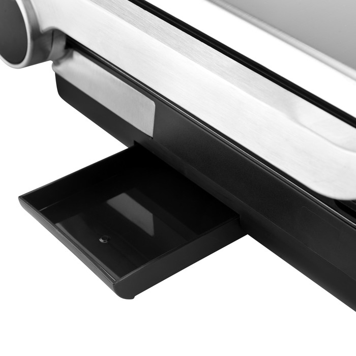 Гриль электрический BRAYER 2008BR, антипригарное покрытие, 33х24.5 см, серебристый