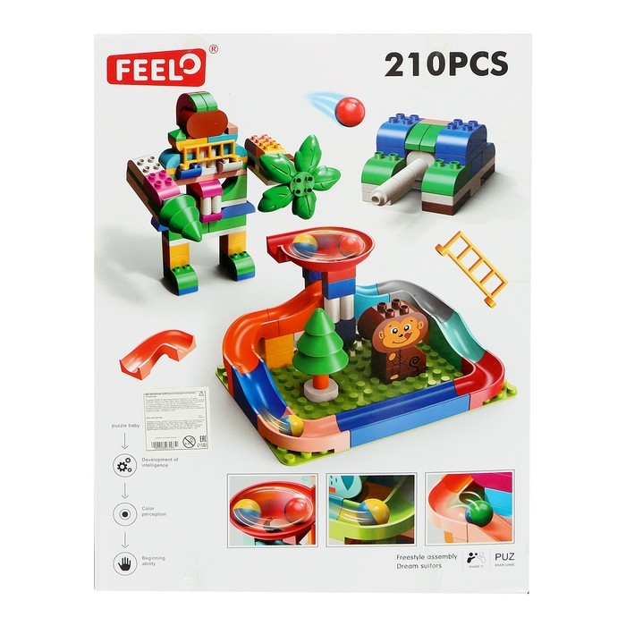 Конструктор Шарики &laquo;Зоо-горка&raquo;, 210 деталей