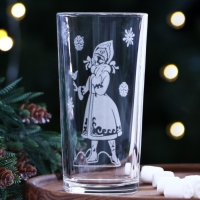 Новый год. Стакан стеклянный &laquo;Снегурочка&raquo;, 250 мл