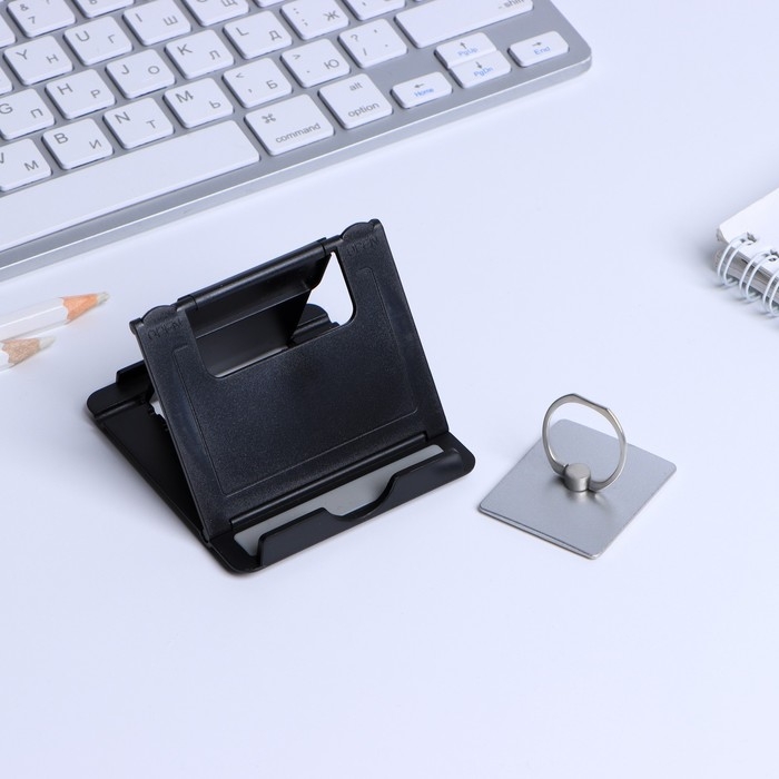 Подарочный набор &laquo;Настоящему герою&raquo;: подставка для телефона и кольцо на чехол