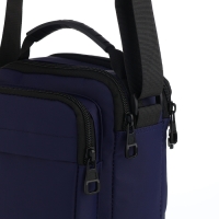 Сумка мужская на молниях, 3 наружных кармана, цвет синий Сумка мужская на молниях, 3 наружных кармана, цвет синий