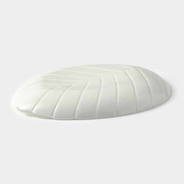 Блюдо сервировочное Avvir &laquo;Лист&raquo;, 22,8&times;17,5&times;2 см, стеклокерамика, цвет белый