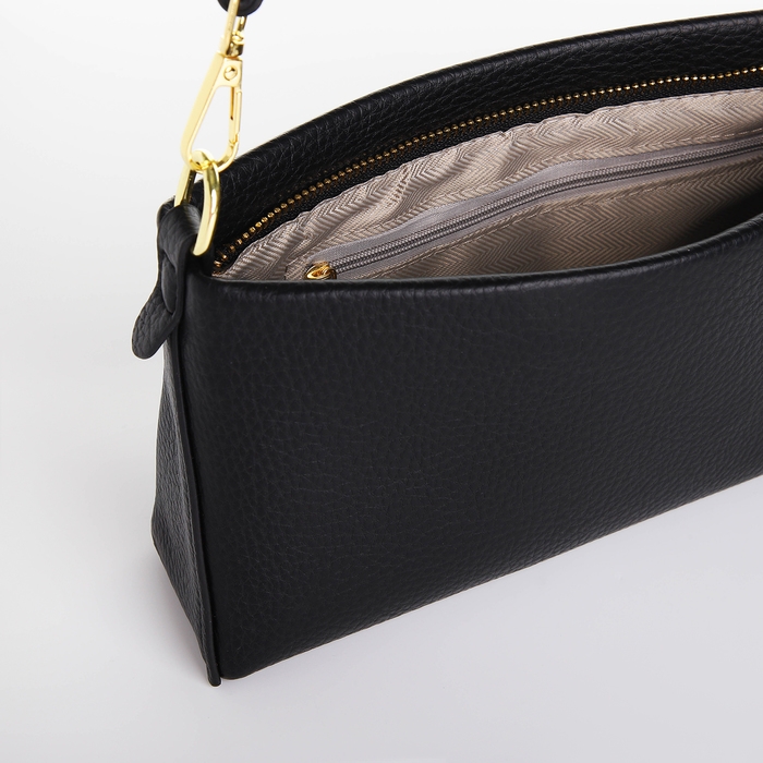 Сумка женская кросс-боди на молнии, цвет чёрный Сумка женская кросс-боди на молнии, цвет чёрный