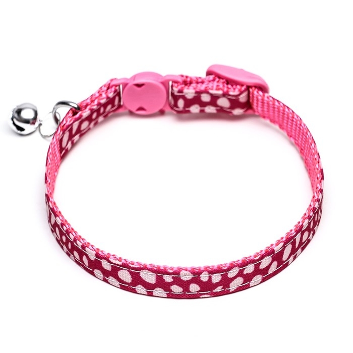 Ошейник кошачий с пряжкой в форме кошки, ширина 1 см, розовый Ошейник кошачий с пряжкой в форме кошки, ширина 1 см, розовый