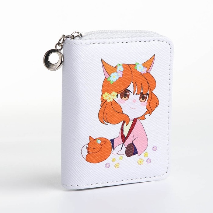 Кошелёк детский на молнии &laquo;Выбражулька&raquo;, цвет белый