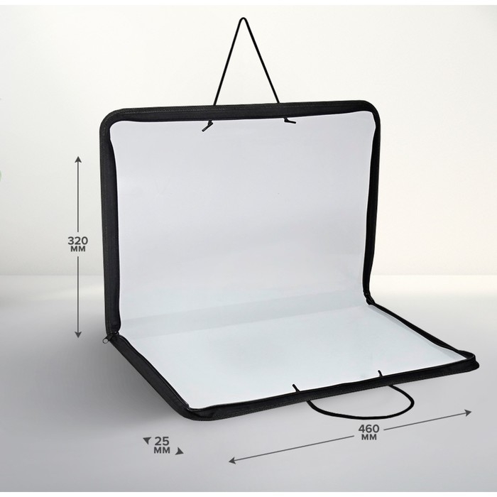 Папка для чертежей и рисунков А3, 460 х 320 х 25 мм, с ручками, пластиковая, молния вокруг, Папка для чертежей и рисунков А3, 460 х 320 х 25 мм, с ручками, пластиковая, молния вокруг, "Офис"