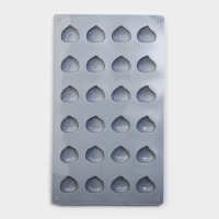 Форма для конфет и шоколада Доляна &laquo;Орешки&raquo;, силикон, 30&times;17,5&times;1,5 см, 24 ячейки (3&times;2,6 см) , цвет серый
