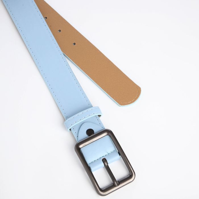 Ремень женский, ширина 3,5 см, цвет голубой