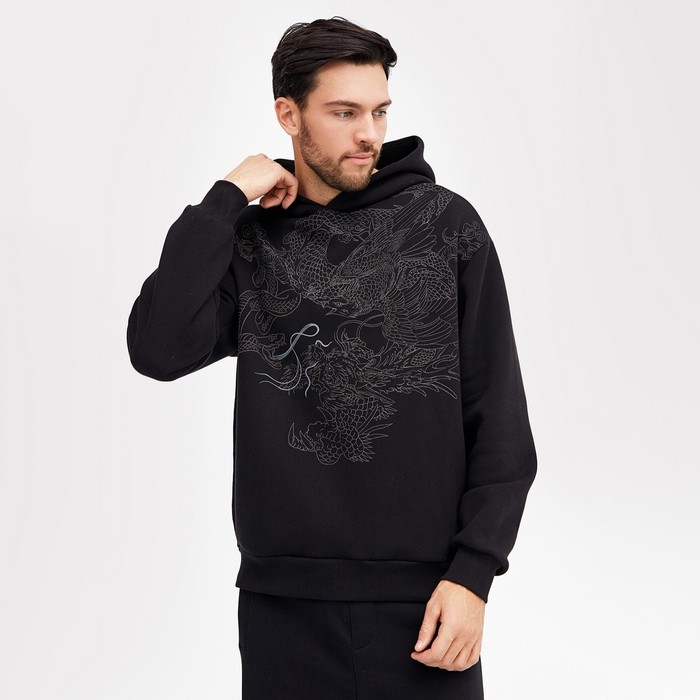 Худи мужское, цвет чёрный, размер 56 (3XL) Худи мужское, цвет чёрный, размер 56 (3XL)