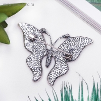 Брошь &laquo;Галиотис&raquo; бабочка летящая, в серебре