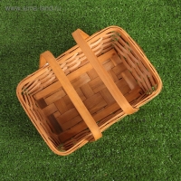 Корзинка &laquo;Лукошко&raquo;, 31,5&times;21,5&times;12/25,5 см, орех, шпон