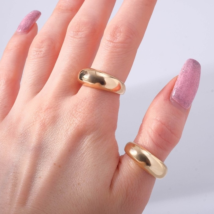 Кольцо «Минимал» двойное, цвет золото, безразмерное Кольцо «Минимал» двойное, цвет золото, безразмерное
