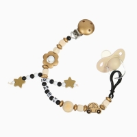 Держатель для соски - пустышки &laquo;Звездочки&raquo;, деревянный, цвет золотой