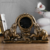 Часы настольные интерьерные каминные "Два слона", 30 х 20 х 7 см, d-6.5 см 3940756 Часы настольные интерьерные каминные "Два слона", 30 х 20 х 7 см, d-6.5 см 3940756