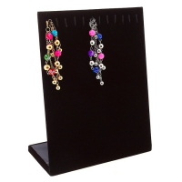 Подставка для кулонов, цепочек, браслетов, 12 крючков 20&times;9&times;25,5 см, бархатная, цвет чёрный