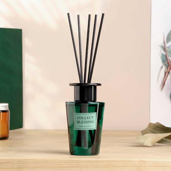 Набор  в клетке "Ароматный дуэт" диффузор 100 мл и свеча  5х6 см, цитрус и имбирь