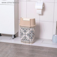 Ведро с плавающей крышкой &laquo;Мозаика&raquo; 14 л, декор