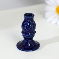 Подсвечник гжель, цветной, керамика, 5&times;4 см, микс