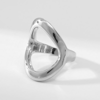 Кольцо металл &laquo;Тренд&raquo; овал, цвет серебро, размер 16