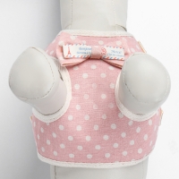 Комплект с мягкой шлейкой "Горох", размер М, поводок 120 х 1,5 см, ОГ 34-66 см, розовый Комплект с мягкой шлейкой "Горох", размер М, поводок 120 х 1,5 см, ОГ 34-66 см, розовый