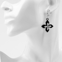 Серьги металл &laquo;Блеск&raquo; четырёхлистник, цвет серебро