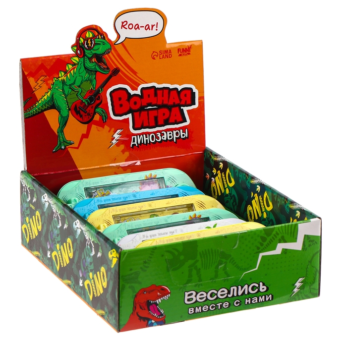 Водная игра с колечками &laquo;Динозарвы&raquo;, цвета МИКС, в шоубоксе