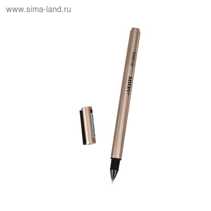 Ручка шариковая deVENTE My Gold 0,7 мм, ультрагладкое письмо, синие чернила, масляная основа, золотой корпус