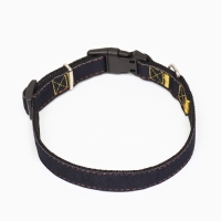 Ошейник "Джинс", чёрный подклад, ширина 2 см Ошейник "Джинс", чёрный подклад, ширина 2 см