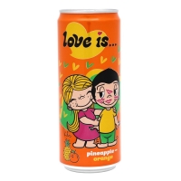 Вода газированная Love is, с ананасом и апельсином, 330 мл Вода газированная Love is, с ананасом и апельсином, 330 мл