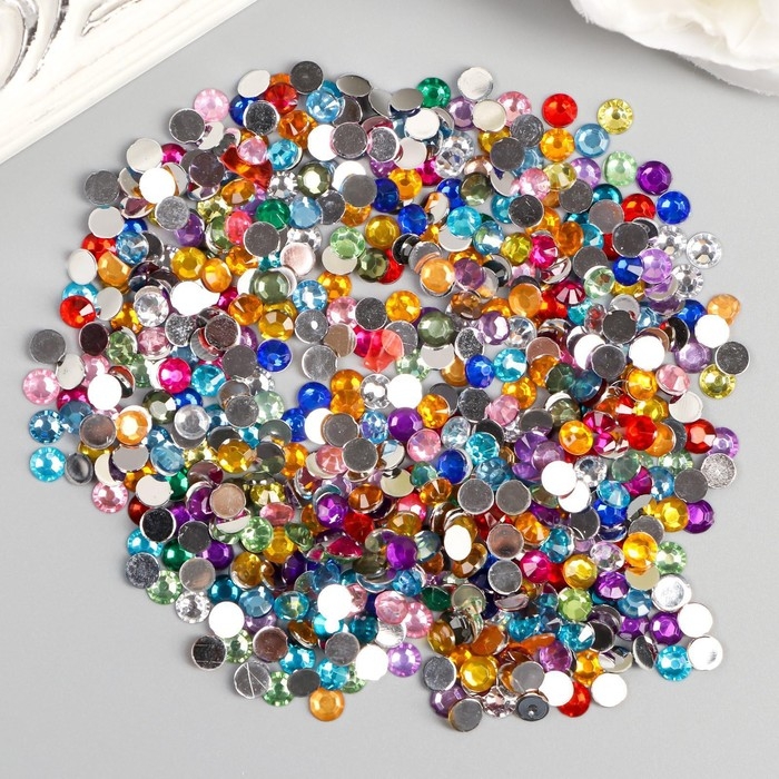 Набор декора для творчества стразы диаметр 0,5 см Набор декора для творчества стразы диаметр 0,5 см "Разноцветные" 12х12,5 см вес - 14 грамм