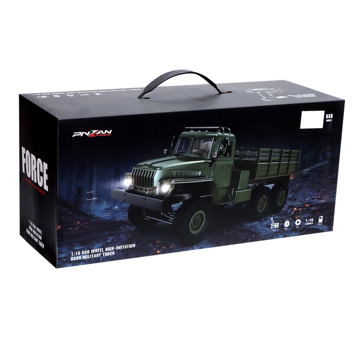 Грузовик радиоуправляемый &laquo;Газон&raquo;, полный привод 4WD, работает от аккумулятора, цвет зелёный