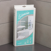 Полка угловая 4-х ярусная &laquo;Элансия&raquo;, 24&times;24&times;98,2 см, цвет белый