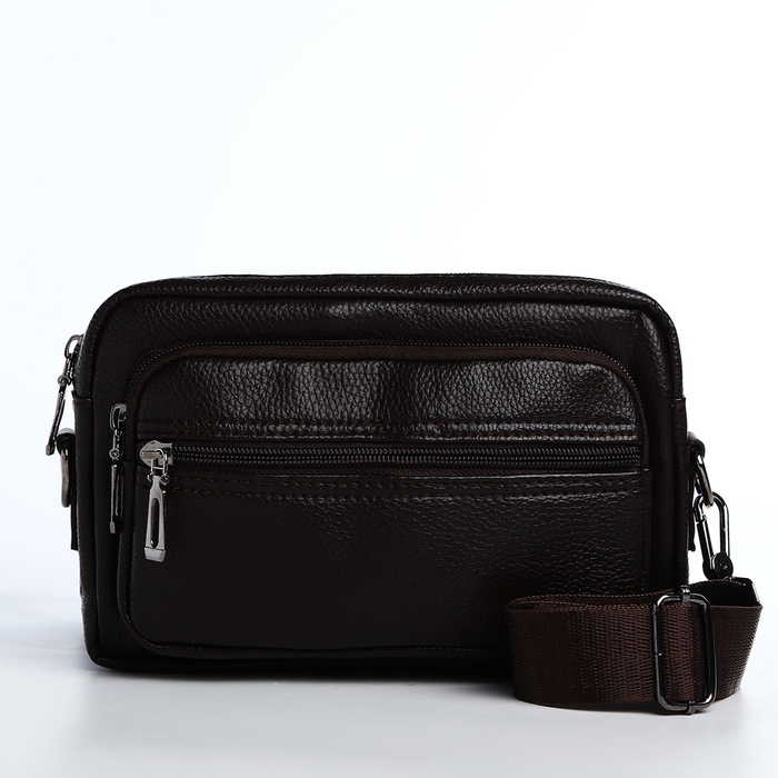 Сумка мужская через плечо, искусственная кожа, цвет коричневый Сумка мужская через плечо, искусственная кожа, цвет коричневый