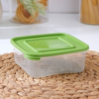 Набор пищевых контейнеров &laquo;Каскад&raquo;, 14&times;14&times;5,5 см, 700 мл, 3 шт, прозрачные, крышки микс