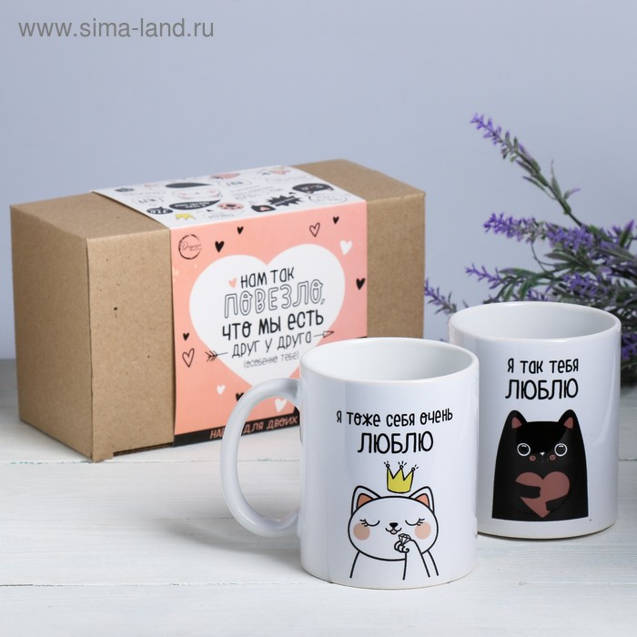 Кружки &laquo;Нам так повезло&raquo;, 300 мл, 2 шт.