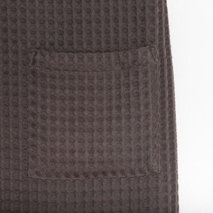 Килт вафельный банный Этель &laquo;Boho&raquo; 75х145 см, цвет светло-серый, 100% хлопок, 290 г/м2