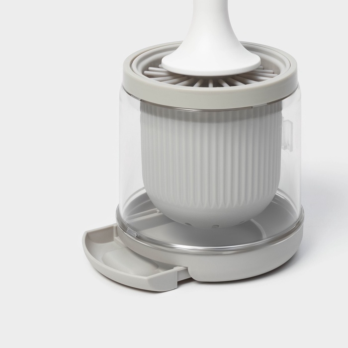 Ёршик для унитаза SAVANNA, настенный, силиконовый с емкостью для моющего средства, 10.5×10.5×41 см, белый Ёршик для унитаза SAVANNA, настенный, силиконовый с емкостью для моющего средства, 10.5×10.5×41 см, белый