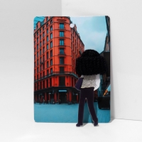 Брошь &laquo;Девочка&raquo; в жилетке, цветная в серебре