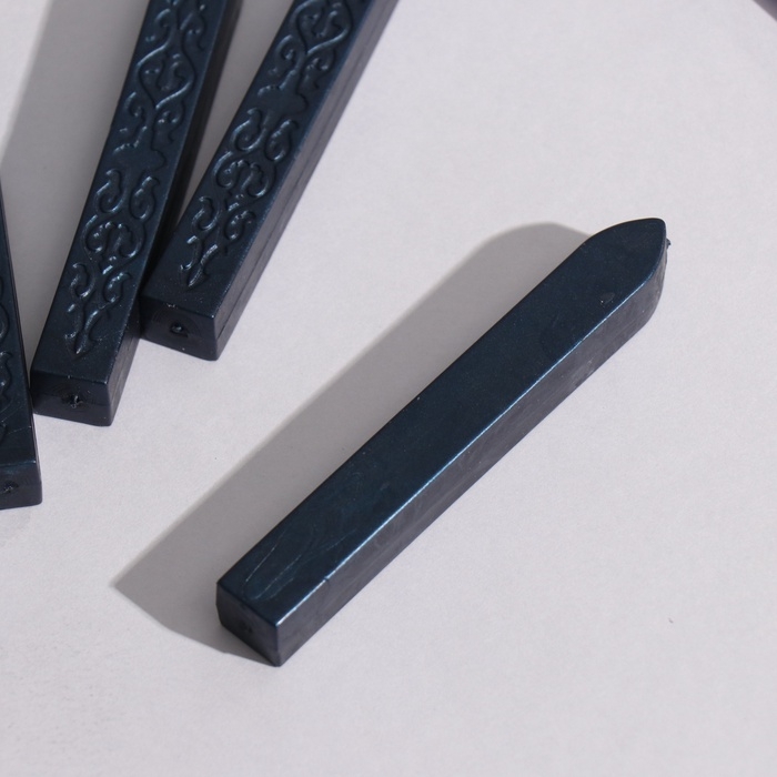 Сургуч для печати стержень Сургуч для печати стержень "Благородный синий" перламутр 1,1х1,1х9 см