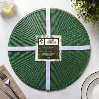 Салфетки сервировочные на стол Magistro &laquo;Лофт&raquo;, 4 шт., d=38 см, зелёные