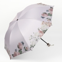 Зонт механический «Нежность», эпонж, 4 сложения, 8 спиц, R = 48/55 см, D = 110 см, цвет МИКС Зонт механический «Нежность», эпонж, 4 сложения, 8 спиц, R = 48/55 см, D = 110 см, цвет МИКС
