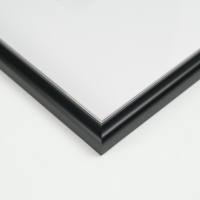 Фоторамка пластик Gallery 29.7х42 см, (А3) 636477, чёрный с серебром (пластиковый экран)