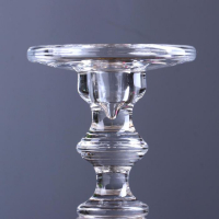 Подсвечник стекло на 1 свечу двусторонний "Классический с шаром" прозрачный 30х11,3х11,3 см