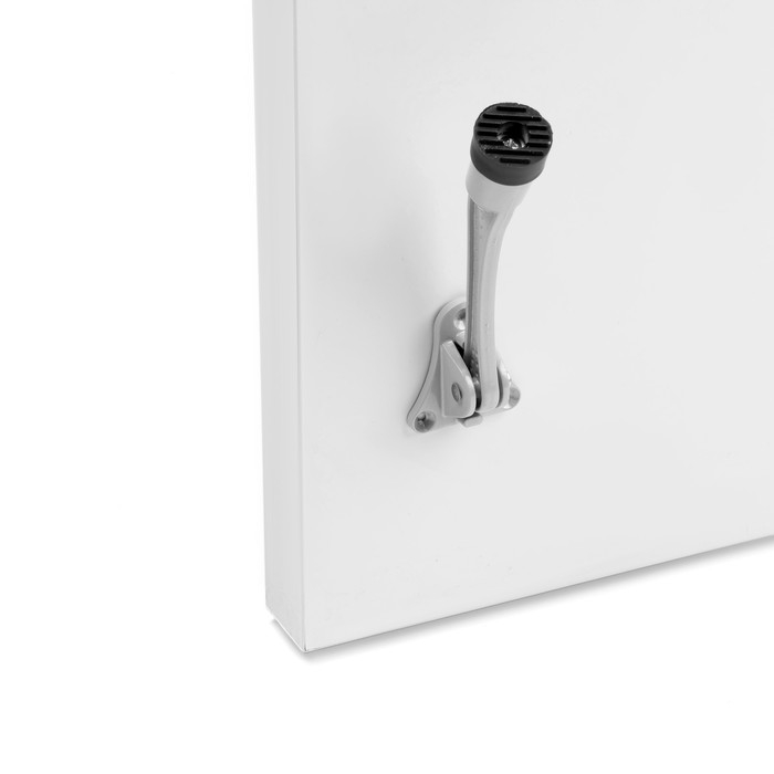 Фиксатор дверной "АЛЛЮР" КН-130 WW, "козья ножка", цвет Серый