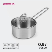 Ковш из нержавеющей стали &laquo;Грейт&raquo;, 0,9 л, индукция