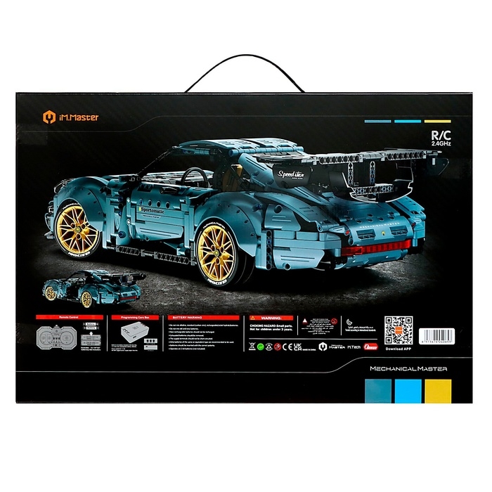 Конструктор &laquo;Спортивная тачка&raquo;, радиоуправление, 1:10, 1887 деталей