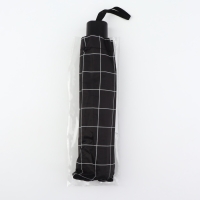 Зонт механический &laquo;Крупная клетка&raquo;, эпонж, 4 сложения, 10 спиц, R = 53/61 см, D = 122 см, цвет МИКС