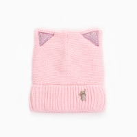 Шапка для девочки, цвет розовый, размер 52-54 Шапка для девочки, цвет розовый, размер 52-54