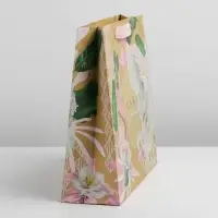 Пакет подарочный крафтовый, упаковка, &laquo;Самая красивая&raquo;, M 30 х 26 х 9 см